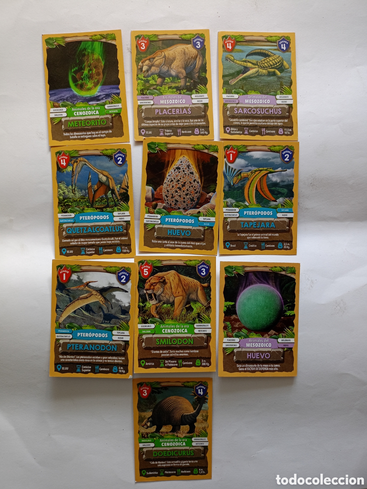 Sammeln alte Sammelbilder: Lote 10 cromos cartas dinosaurus dinowar cards game