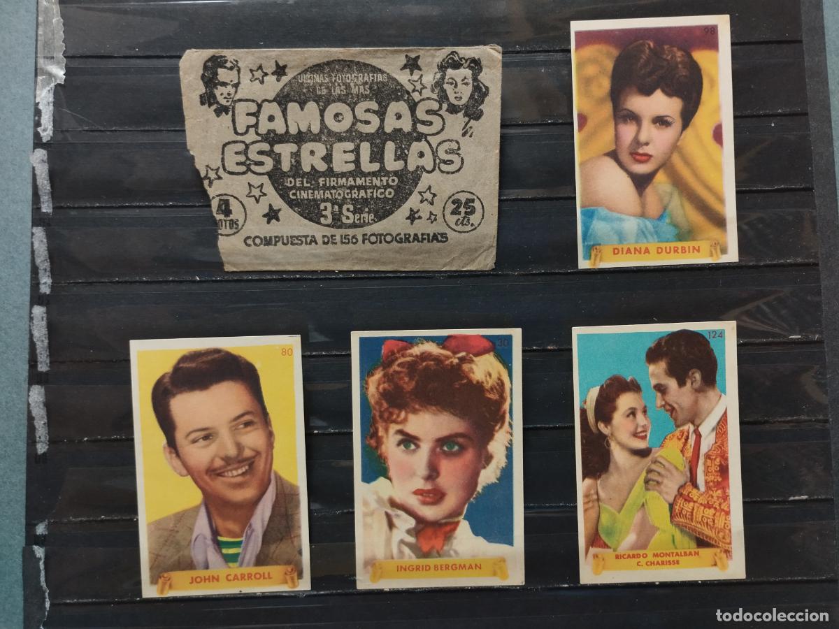 Colecionismo Cromos antigos: CONJUNTO DE 4 CROMOS DE CINE. ACTORES Y ACTRICES. GALLETAS LA POLAR. SE INCLUYE SOBRE VACIO