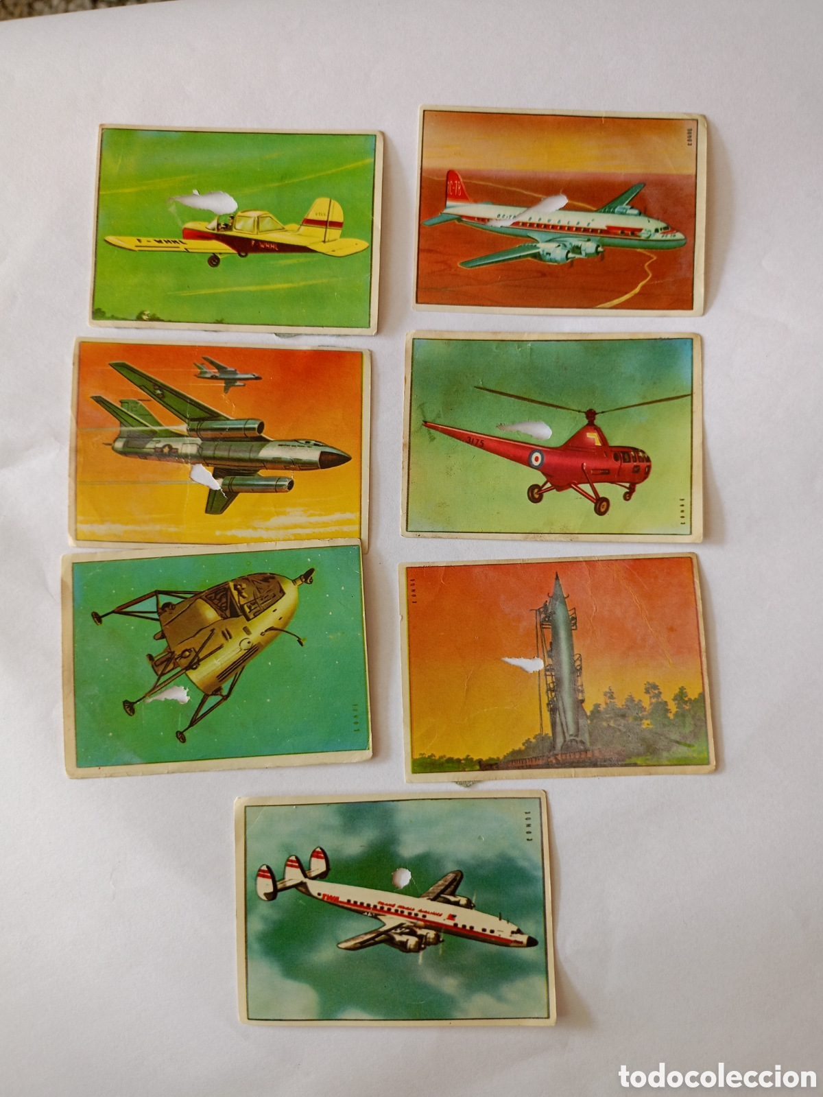 Collectable Antique Stickers: Lote de 7 cromos La conquista del espacio
