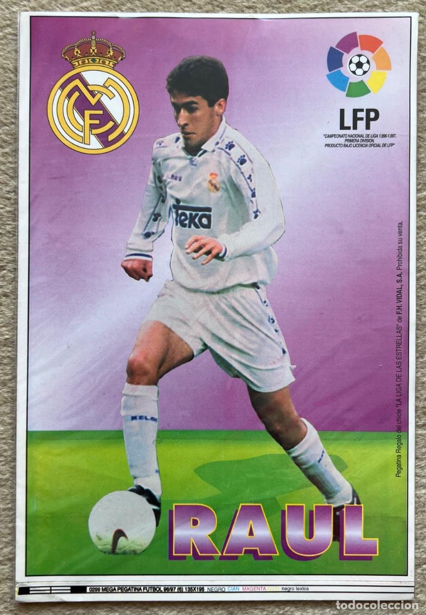 Collectionnisme Cartes &agrave; collectionner anciennes: RARO CROMO PEGATINA DE RAUL - REAL MADRID - LIGA 1.996/97 - CHICLE LA LIGA DE LAS ESTRELLAS