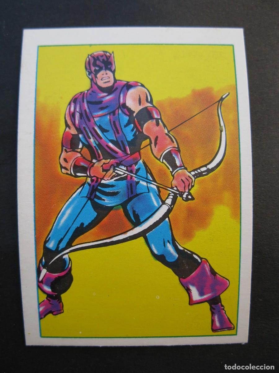 Coleccionismo cromos antiguos: SUPERHEROES - CROMO N&ordm; 32 - OJOS DE &Aacute;GUILA EL ARQUERO - EDITORIAL FHER - MARVEL - NUNCA PEGADO.