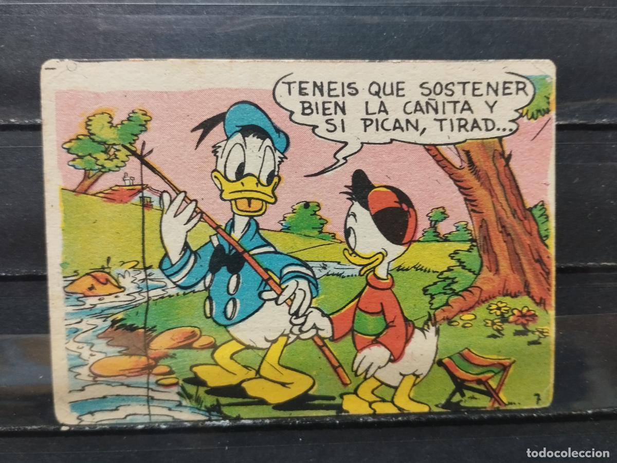 Collectable Antique Stickers: CHOCOLATE LLOVERAS. CINE. WALT DISNEY. PESCA DE TRUCHAS N&ordm; 7