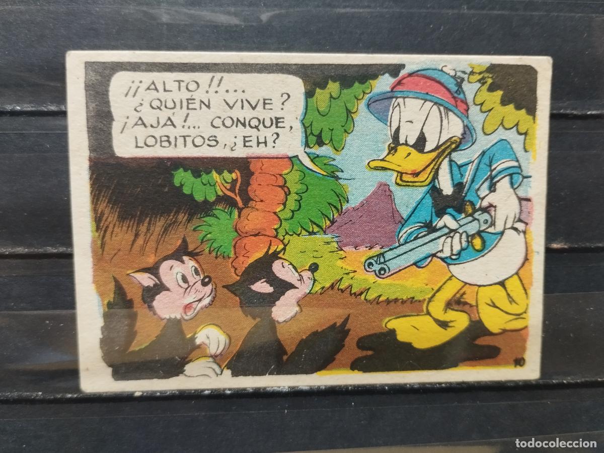Colecionismo Cromos antigos: CHOCOLATE LLOVERAS. CINE. WALT DISNEY. EL PATO DONALD SE VA DE CAZA. N&ordm; 10