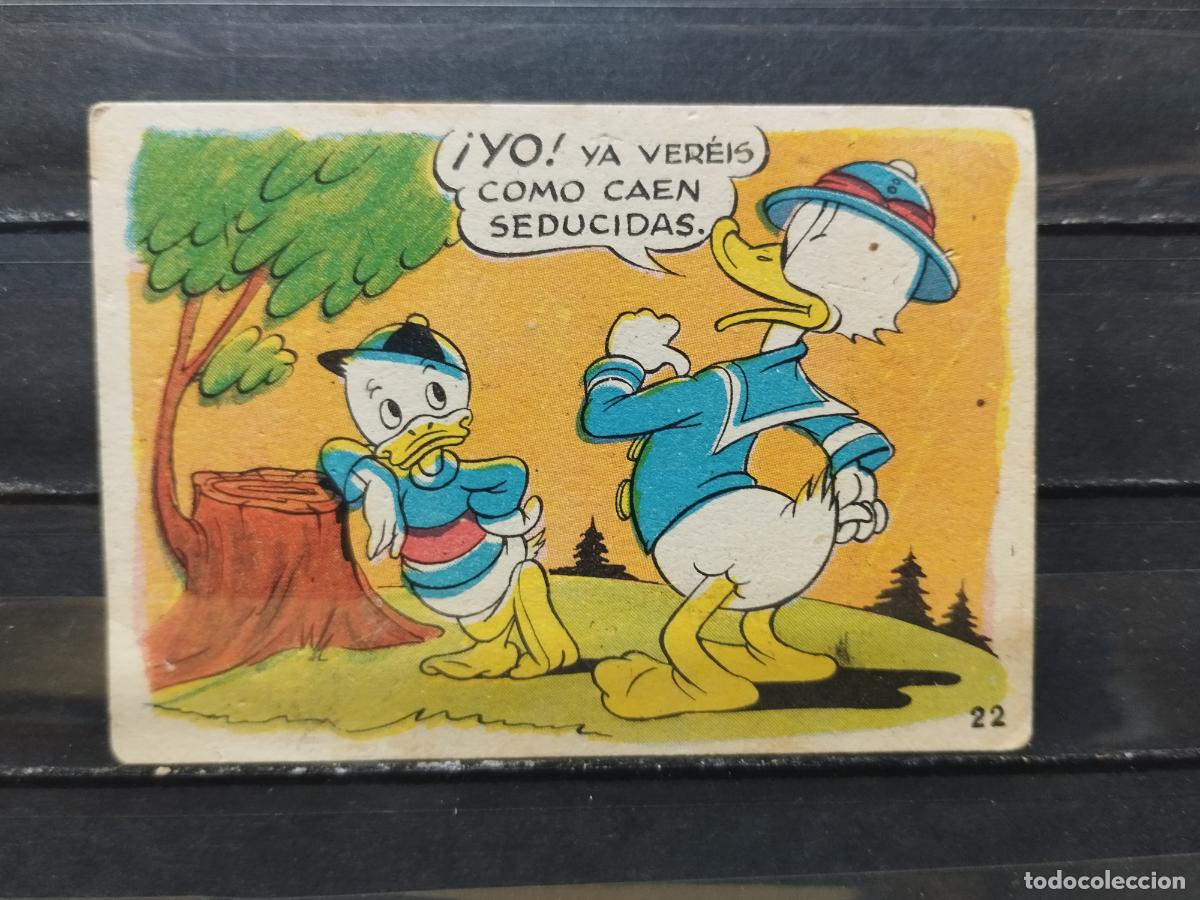 Colecionismo Cromos antigos: CHOCOLATE LLOVERAS. CINE. WALT DISNEY. EL PATO DONALD VA DE CAZA. N&ordm; 22.