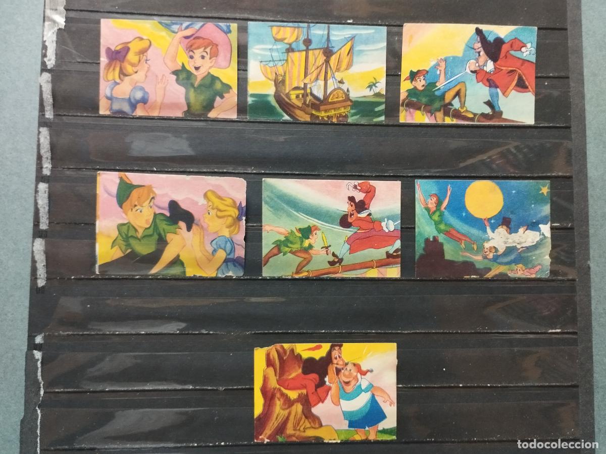 Collectionnisme Cartes &agrave; collectionner anciennes: EDICIONES FHER. PETER PAN. WALT DISNEY. CINE. CONJUNTO DE 7 CROMOS. ALGUNO DESPEGADO. VER FOTOS.