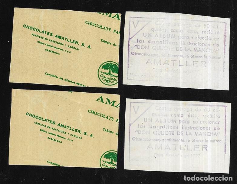 Collectable Antique Stickers: Cromo. Vale obsequio Album cromos; Don Quijote de la Mancha, Chocolates Amatller