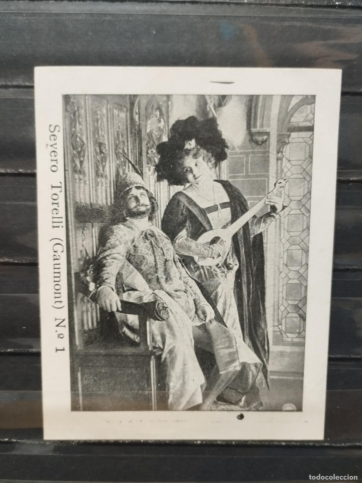 Sammeln alte Sammelbilder: CROMOS ANTIGUOS. CINE. SEVERO TORELLI. PELICULA DE 1914. GAUMONT. CROMO N&ordm; 1. MUSICA.