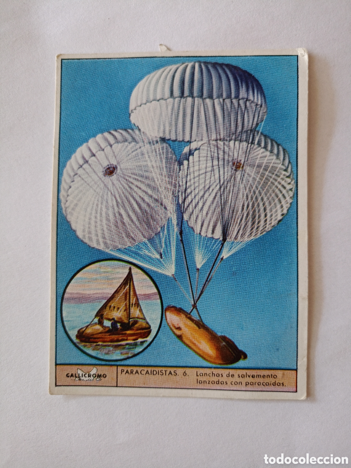 Collectionnisme Cartes &agrave; collectionner anciennes: PARACAIDISTAS GALLICROMO CROMO GALLINA BLANCA - SIN PEGAR - CC7 - SB2 - 6