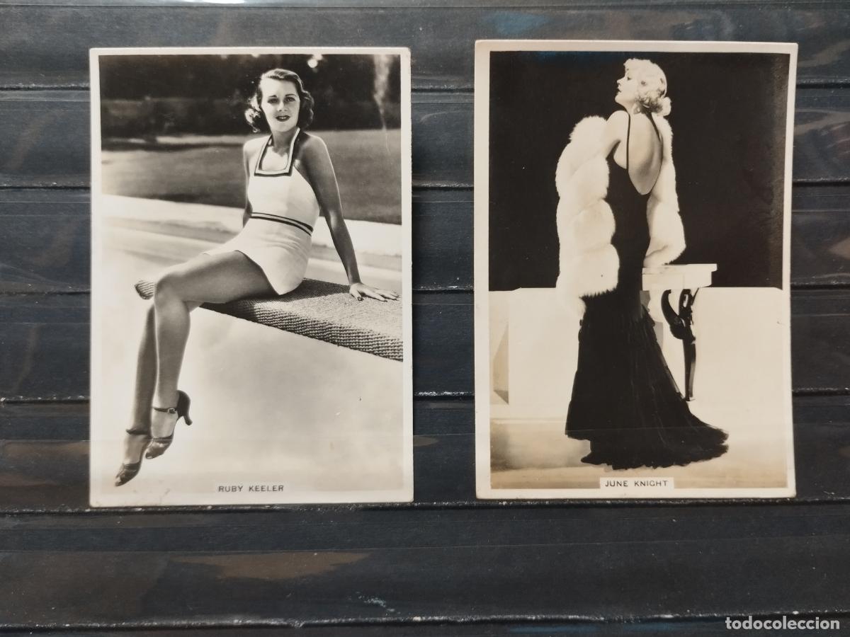 Collectable Antique Stickers: CROMOS ANTIGUOS. CINE. ACTRICES. N&ordm; 10 Y 15. RUBY KEELER Y JUNE KNIGHT. STATE EXPRESS CIGARRETES