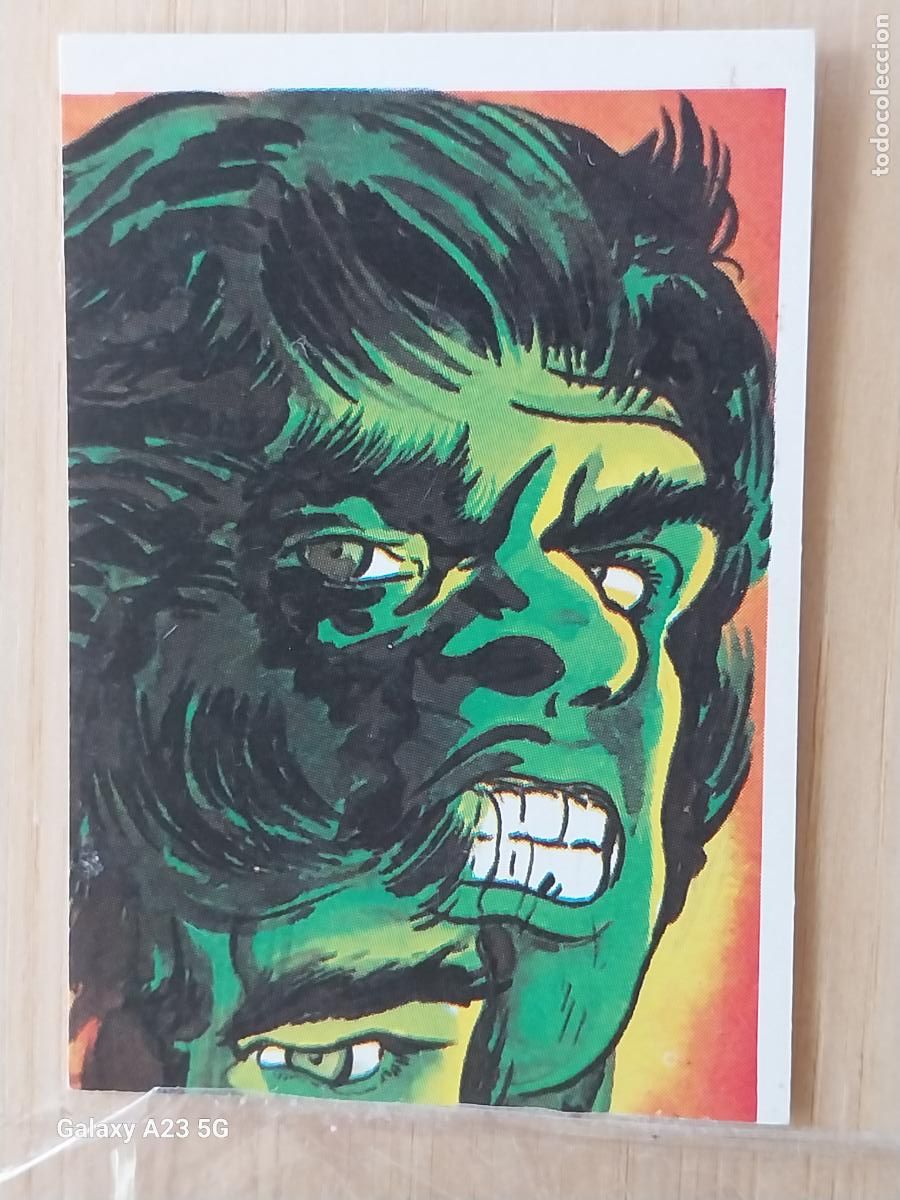 Coleccionismo cromos antiguos: HULK LA MASA FHER 1981 CROMO 94 SIN PEGAR NUNCA 9.2X7.3CMS ORIGINAL