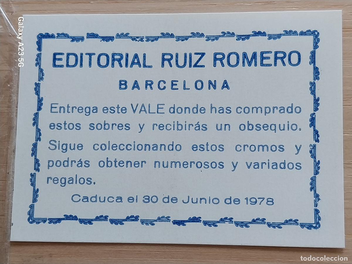 Coleccionismo cromos antiguos: VALE 1978 EDITORIAL RUIZ ROMERO REGALO OBSEQUIO ORIGINAL ............ MBE 7X5CMS ORIGINAL DE EPOCA