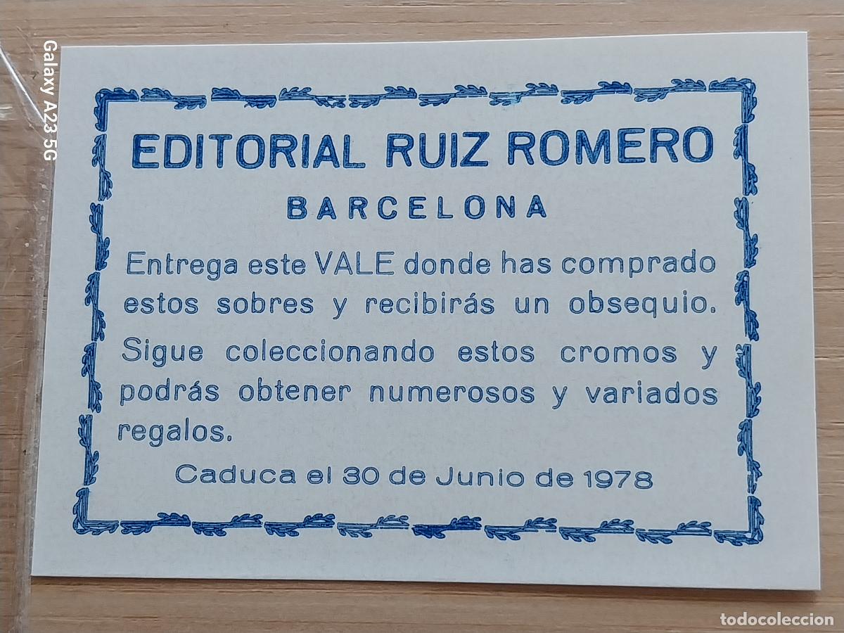 Coleccionismo cromos antiguos: VALE 1978 EDITORIAL RUIZ ROMERO REGALO OBSEQUIO ORIGINAL ........ MBE 7X5CMS ORIGINAL DE EPOCA