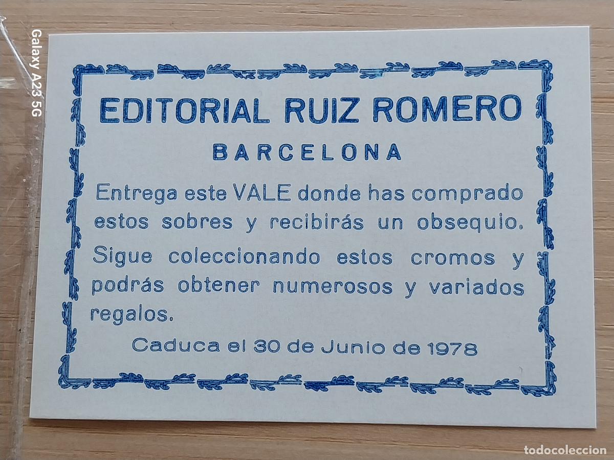 Coleccionismo cromos antiguos: VALE 1978 EDITORIAL RUIZ ROMERO REGALO OBSEQUIO ORIGINAL .. MBE 7X5CMS ORIGINAL DE EPOCA