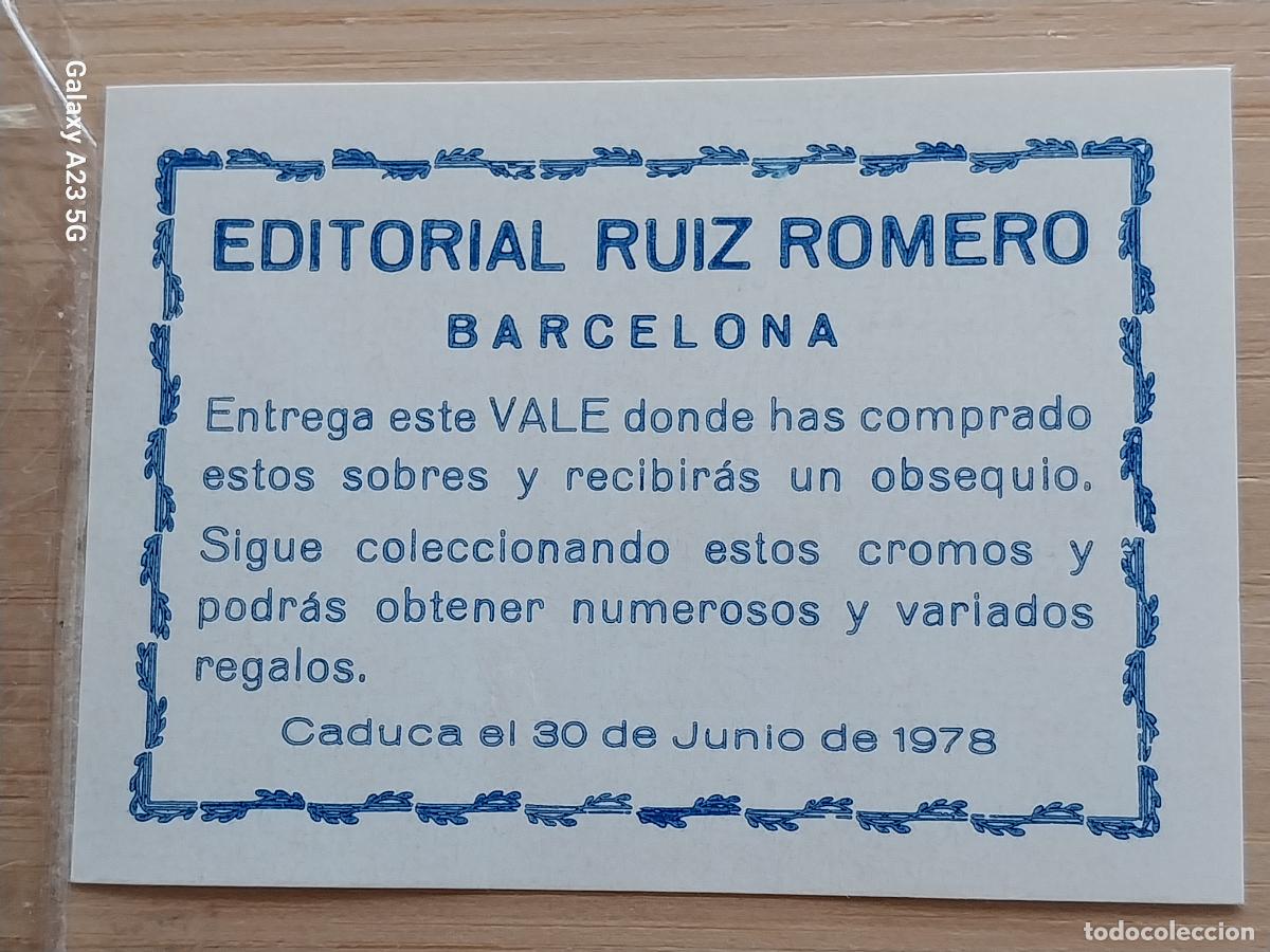 Coleccionismo cromos antiguos: VALE 1978 EDITORIAL RUIZ ROMERO REGALO OBSEQUIO ORIGINAL . MBE 7X5CMS ORIGINAL DE EPOCA