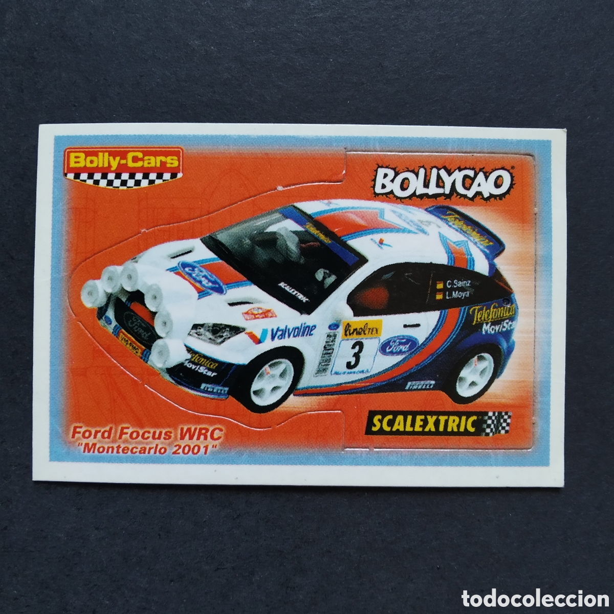 Coleccionismo cromos antiguos: CROMO - FORD FOCUS WRC &rdquo;MONTECARLO 2001&rdquo; - BOLLY-CARS - BOLLYCAO / SCALEXTRIC - A&Ntilde;O 2001
