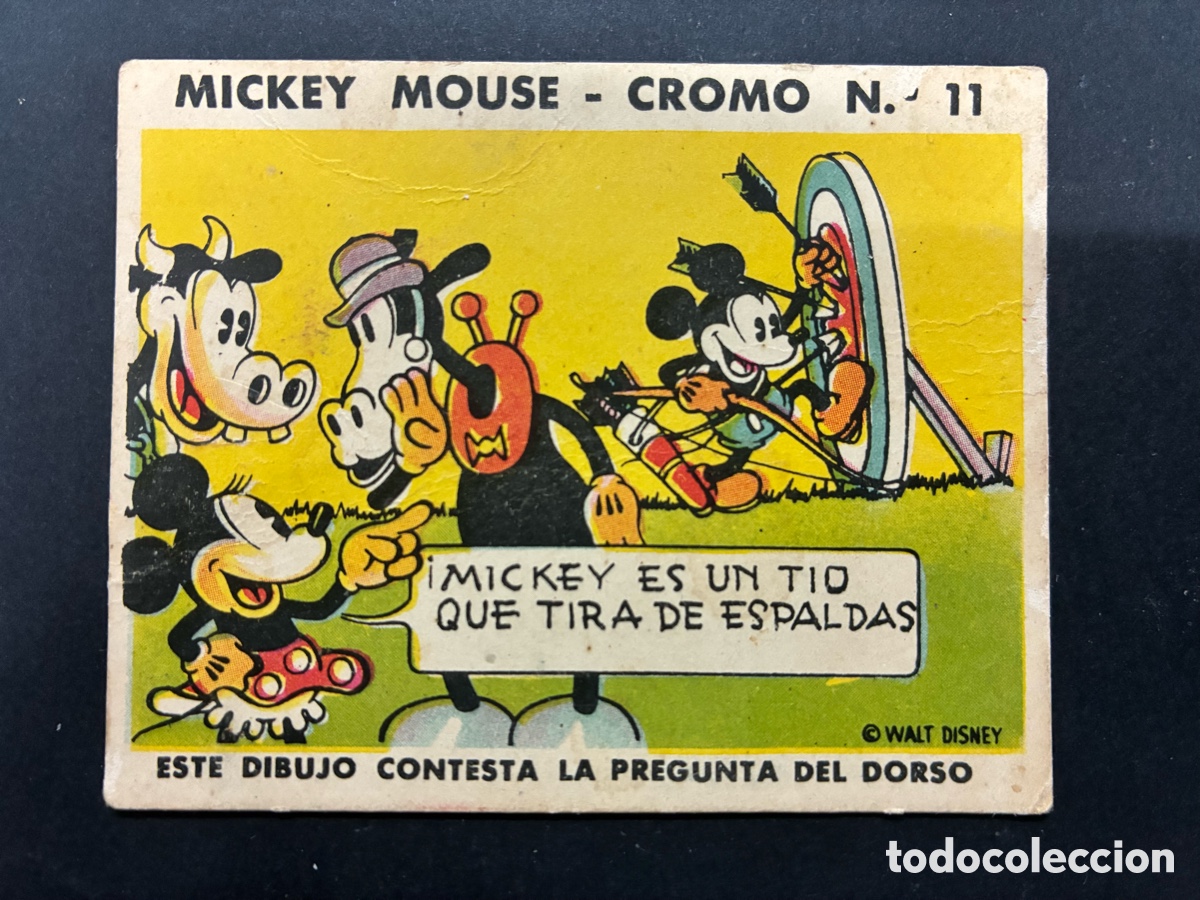 Coleccionismo cromos antiguos: CROMO MICKEY MOUSE # 11 GOMA DE MASCAR BOBLERO