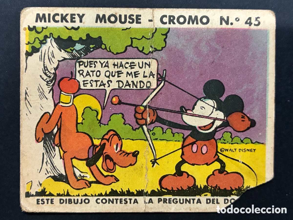 Coleccionismo cromos antiguos: CROMO MICKEY MOUSE # 45 GOMA DE MASCAR BOBLERO