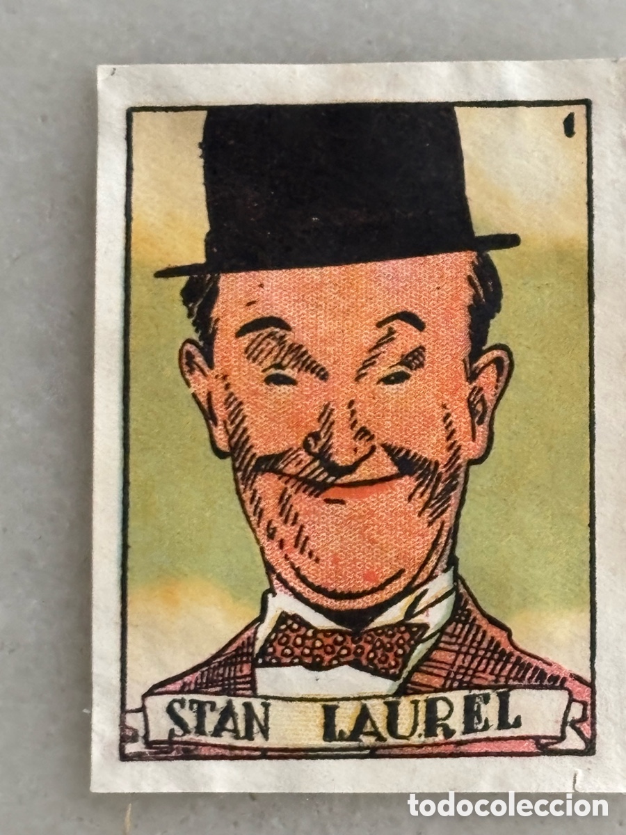 Sammeln alte Sammelbilder: Cromo Stan Laurel, el gordo y el flaco, &aacute;lbum cultura, 1939