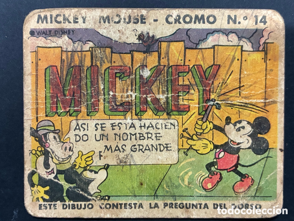 Coleccionismo cromos antiguos: CROMO MICKEY MOUSE # 16 GOMA DE MASCAR BOBLERO