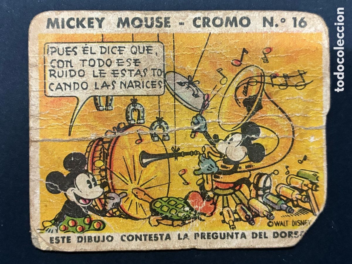 Coleccionismo cromos antiguos: CROMO MICKEY MOUSE # 14 GOMA DE MASCAR BOBLERO