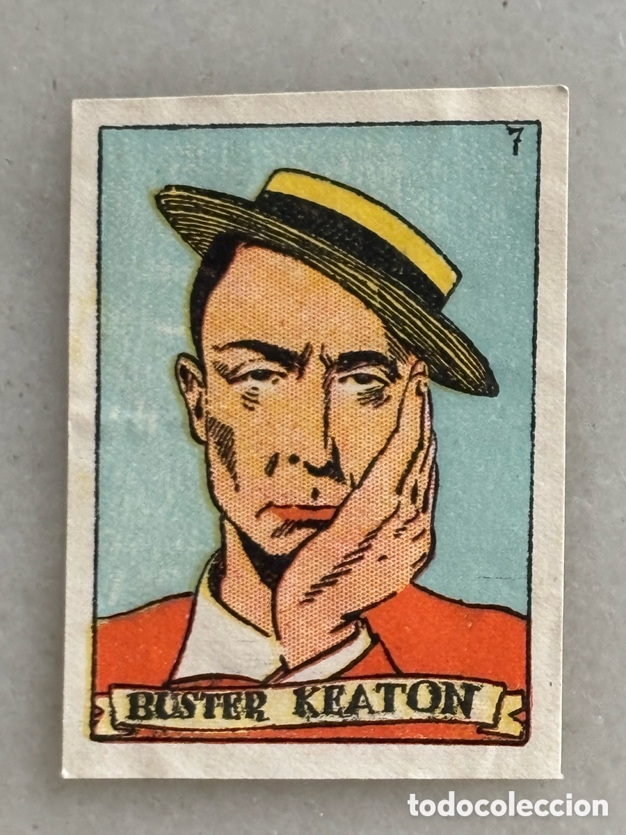 Colecionismo Cromos antigos: Cromo Buster Keaton, &aacute;lbum cultura, el gato negro, 1939