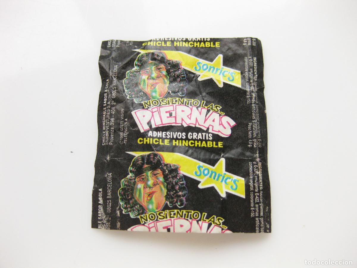Coleccionismo cromos antiguos: ENVOLTORIO DE CHICLE HINCHABLE SONRIC&acute;S NO SIENTO LAS PIERNAS. RAMBO. SANTIAGO URRIALBE. 1995