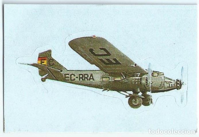 Collectable Antique Stickers: Cromo n&ordm; 4 - Historia del av&oacute;n - Cola Cao VIT (1988)