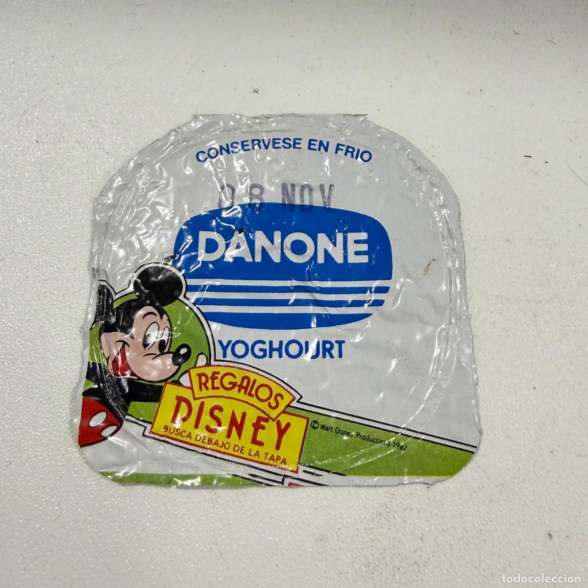 Coleccionismo cromos antiguos: tapa yogur danone mickey mouse regalos disney 1982 publicidad antigua original yogurt
