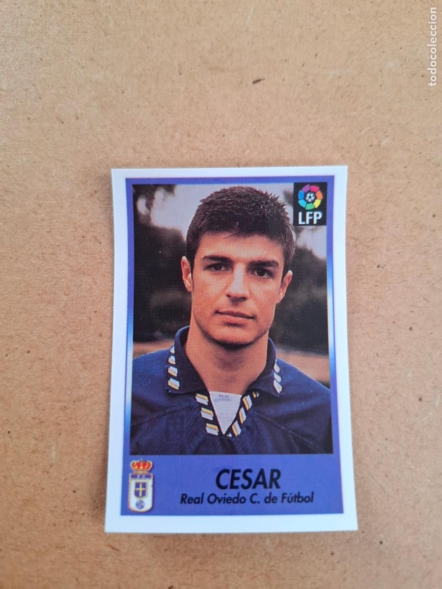 Collectable Antique Stickers: BOLLYCAO 96 97 1996 1997 - 174 C&Eacute;SAR - REAL OVIEDO ( TRASERA SIGUE LA LIGA ) NUNCA PEGADO