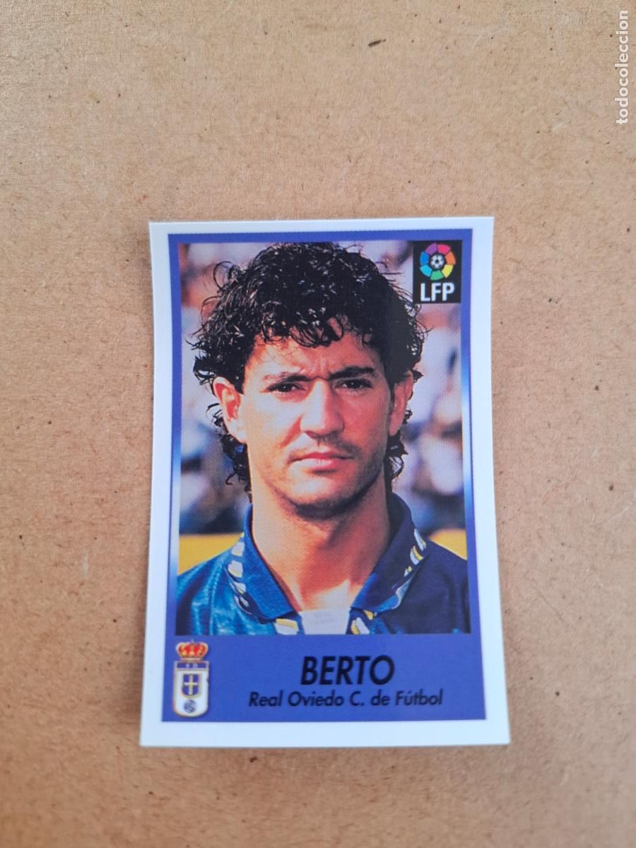 Collectable Antique Stickers: BOLLYCAO 96 97 1996 1997 - 176 BERTO - REAL OVIEDO ( TRASERA TE PRESENTA F&Uacute;TBOL ) NUNCA PEGADO