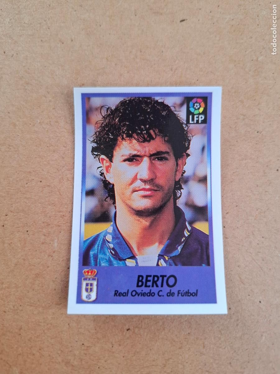 Collectable Antique Stickers: BOLLYCAO 96 97 1996 1997 - 176 BERTO - REAL OVIEDO ( TRASERA SIGUE LA LIGA ) NUNCA PEGADO