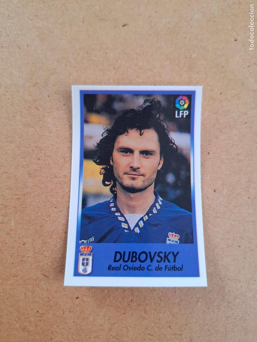 Collectionnisme Cartes &agrave; collectionner anciennes: BOLLYCAO 96 97 1996 1997 - 180 DUBOVSKI - REAL OVIEDO ( TRASERA TE PRESENTA F&Uacute;TBOL ) NUNCA PEGADO