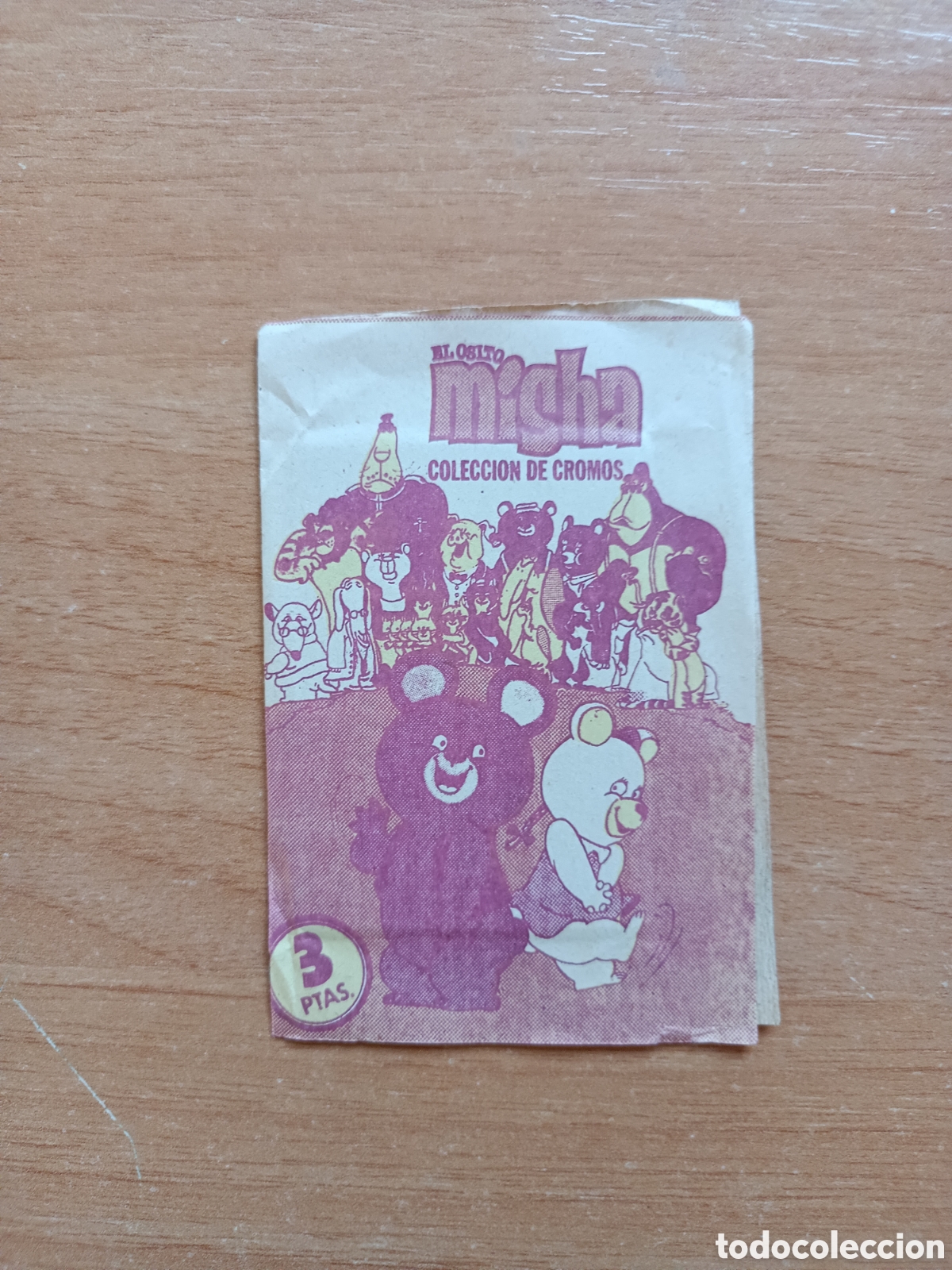 Colecionismo Cromos antigos: Sobre sin abrir OSITO MISHA Ed.Pacosa