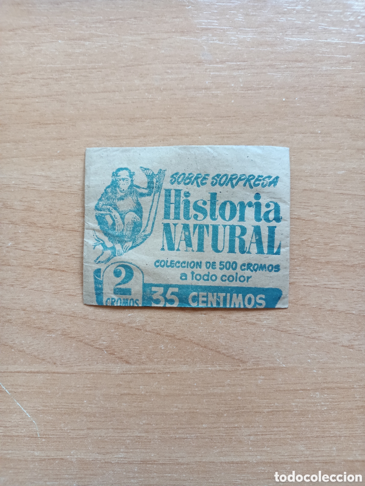 Collectable Antique Stickers: Sobre sin abrir HISTORIA NATURAL Ed.Bruguera