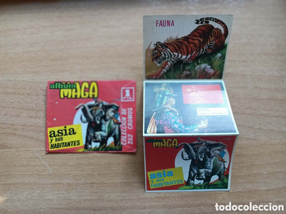 Colecionismo Cromos antigos: Sobre sin abrir-vale descuento MAGA - ASIA Y HABITANTES