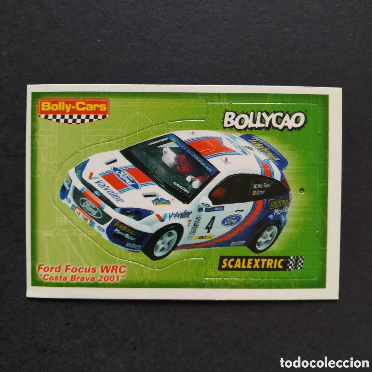 Collectionnisme Cartes &agrave; collectionner anciennes: CROMO - FORD FOCUS WRC &rdquo;COSTA BRAVA 2001&rdquo; - BOLLY-CARS - BOLLYCAO / SCALEXTRIC - A&Ntilde;O 2001
