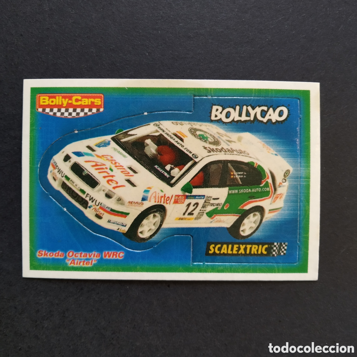 Collectable Antique Stickers: CROMO - SKODA OCTAVIA WRC &rdquo;AIRTEL&rdquo; - BOLLY-CARS - BOLLYCAO / SCALEXTRIC - A&Ntilde;O 2001