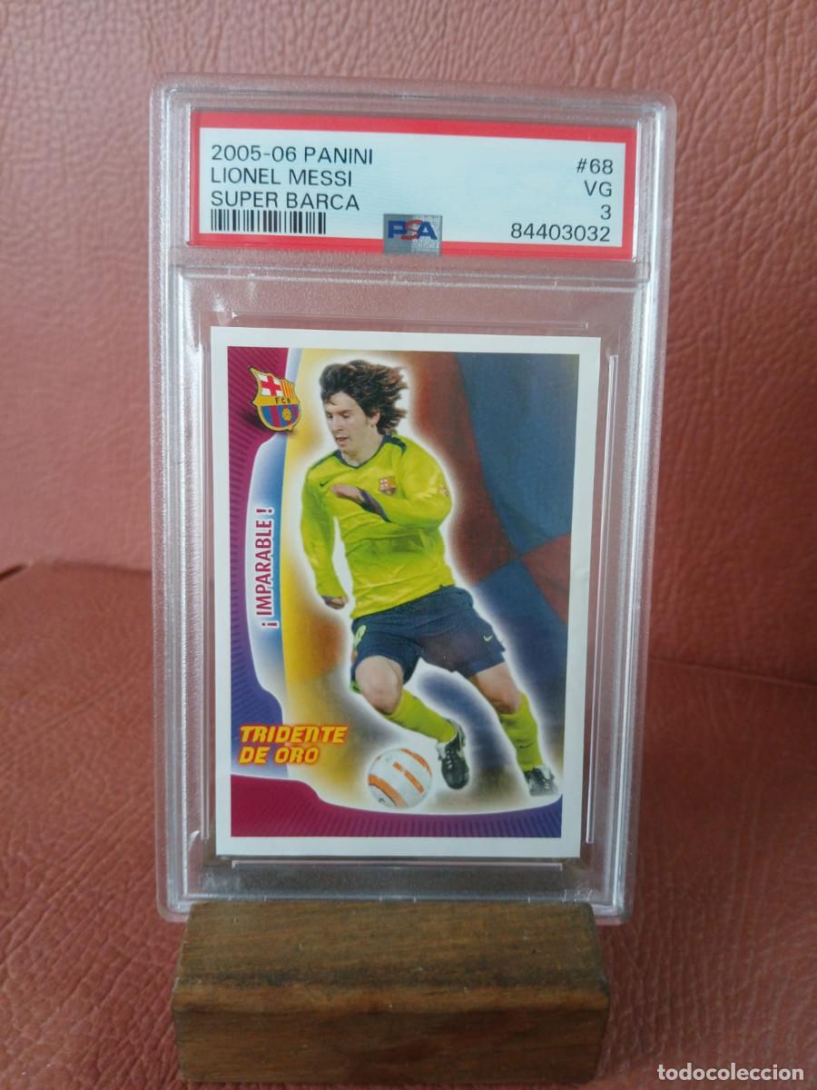 Collectionnisme Cartes &agrave; collectionner anciennes: 2005-06 PANINI LEONEL MESSI 68 SUPER BARSA PSA 3