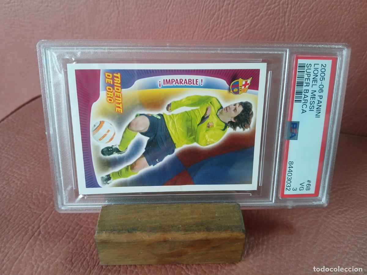 Coleccionismo cromos antiguos: 2005-06 PANINI LEONEL MESSI 68 SUPER BARSA PSA 3 - Foto 2