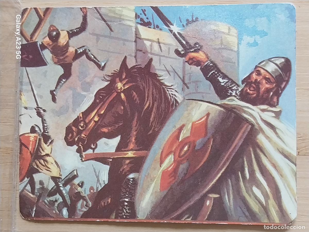 Collectionnisme Cartes &agrave; collectionner anciennes: HISTORIA DE ESPA&Ntilde;A A&Ntilde;O 1974 ED FERRE OLSINA CROMO 47 CABALLERO MEDIEVAL SIN PEGAR NUNCA 9.4X7.2CM