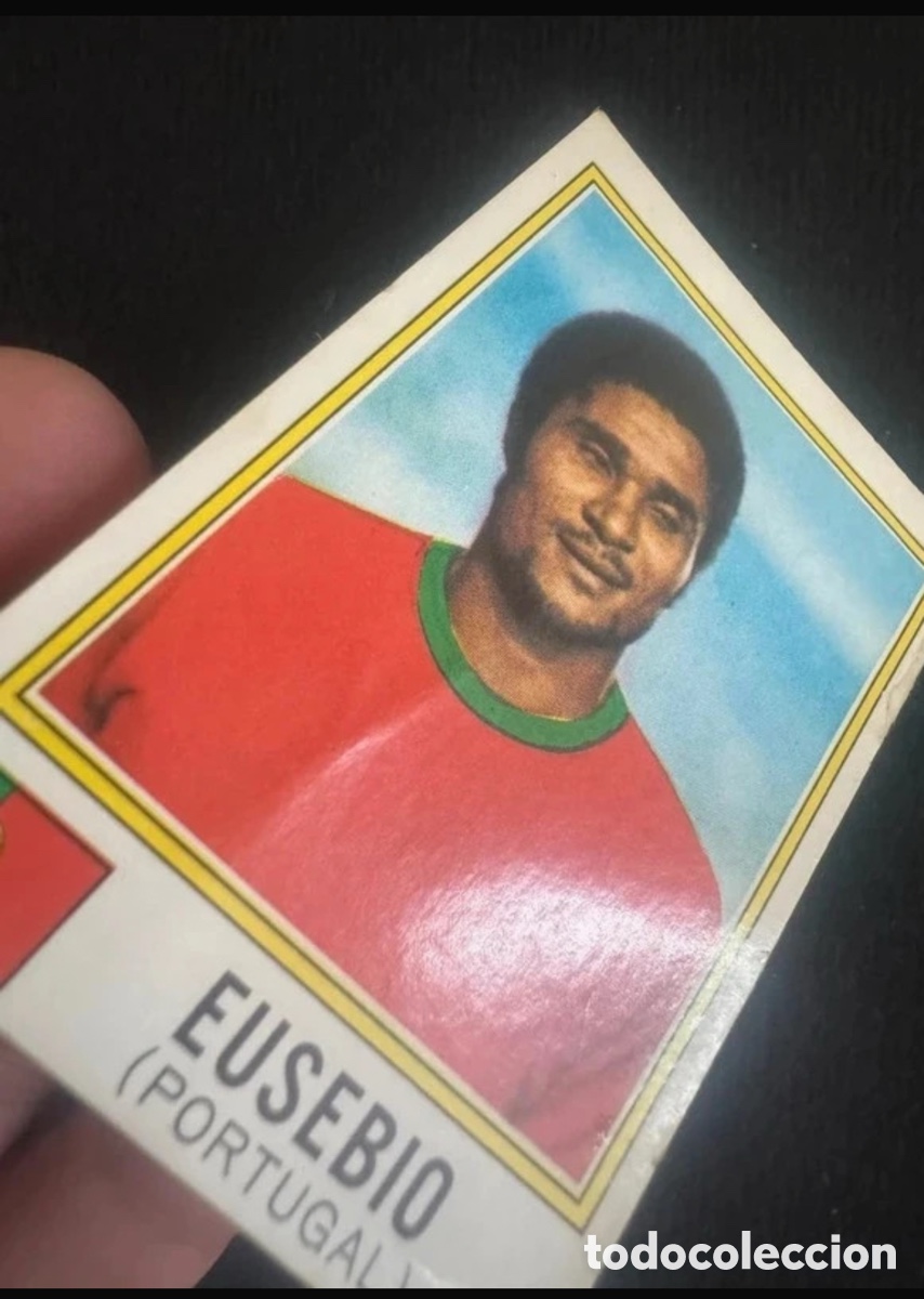 Coleccionismo cromos antiguos: Eusebio - Panini World cup Munchen 1974 - Foto 3