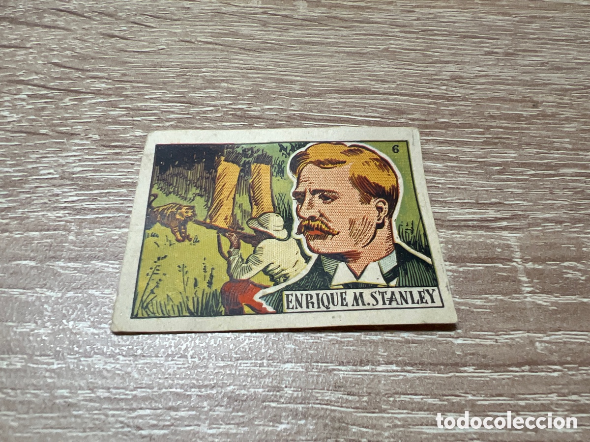 Collectable Antique Stickers: 1939 ENRIQUE M. STANLEY N&ordm; 6 BRUGUERA CROMOS CULTURA