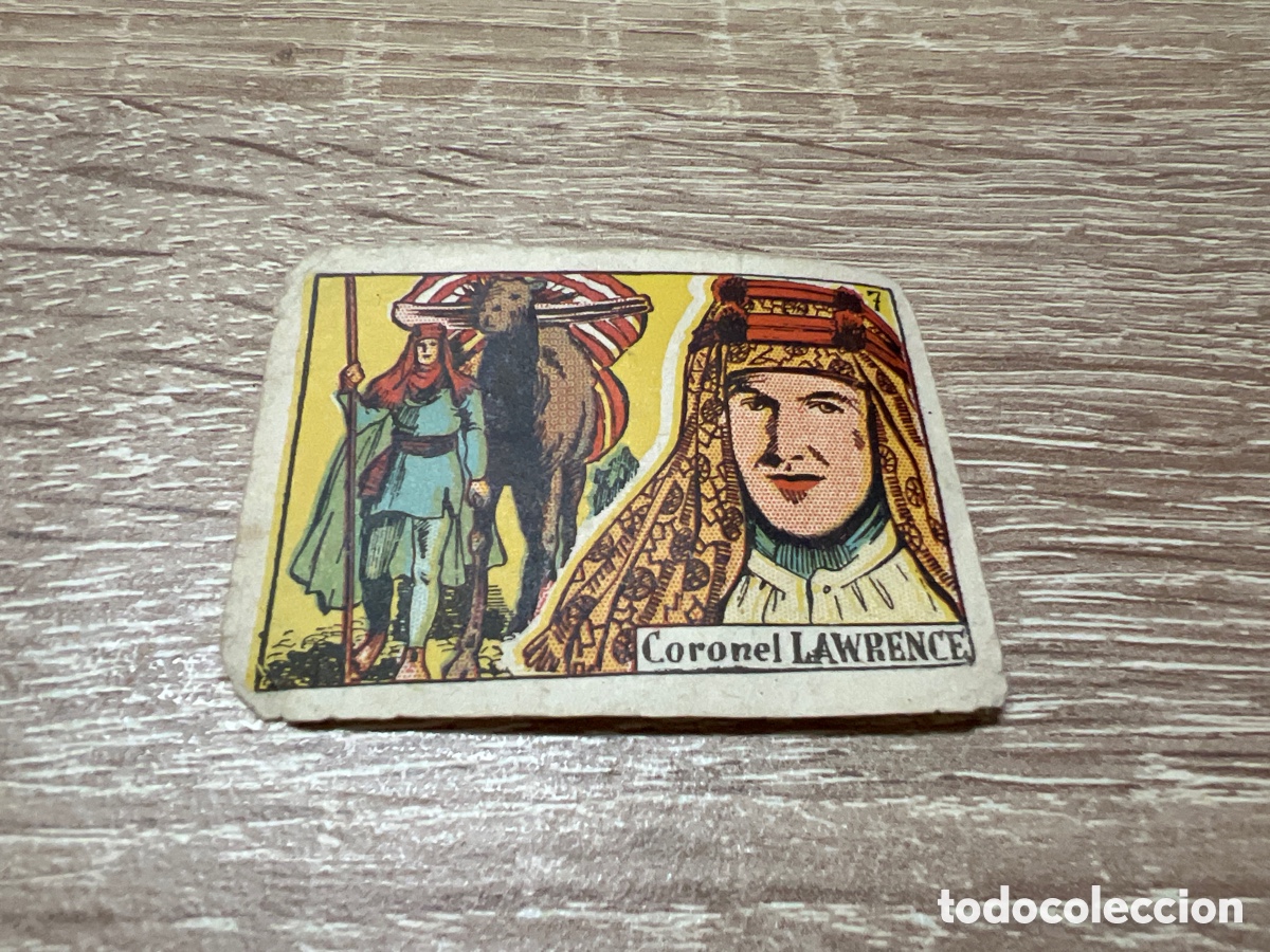 Collectable Antique Stickers: 1939 CORONEL LAWRANCE N&ordm; 7 BRUGUERA CROMOS CULTURA