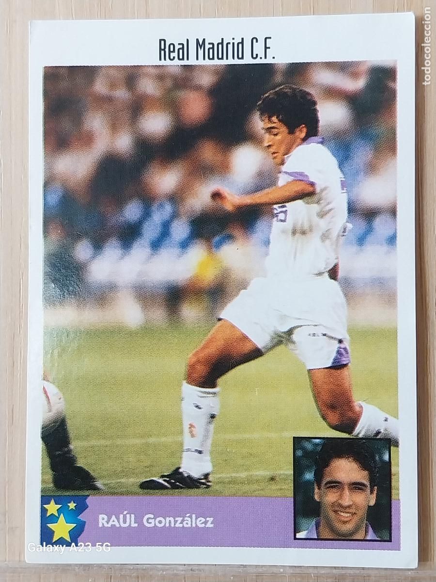 Collectable Antique Stickers: RAUL GONZALEZ REAL MADRID PANINI EQUIPOS EUROPA 97 98 CROMO 225 SIN PEGAR NUNCA A&Ntilde;O 1997