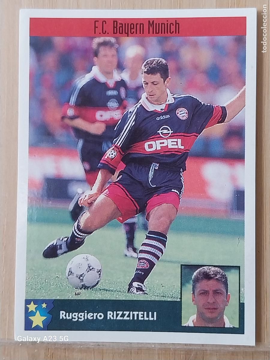 Coleccionismo cromos antiguos: RIZZITELLI BAYERN MUNICH PANINI EQUIPOS EUROPA 97 98 CROMO 48 SIN PEGAR NUNCA A&Ntilde;O 1997