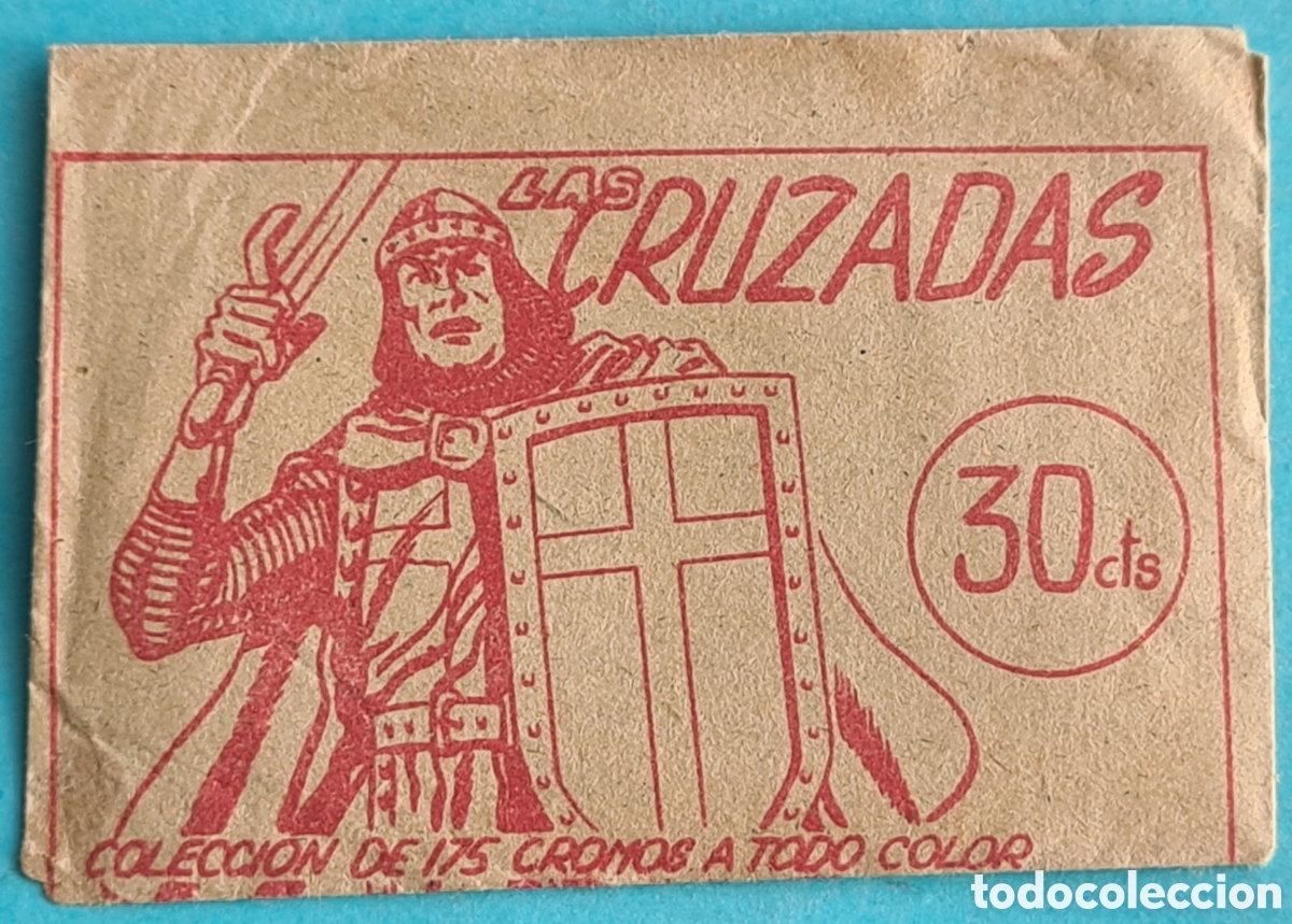 Collectable Antique Stickers: LAS CRUZADAS - RUIZ ROMERO 1962 - SOBRE LLENO SIN ABRIR CON 3 CROMOS