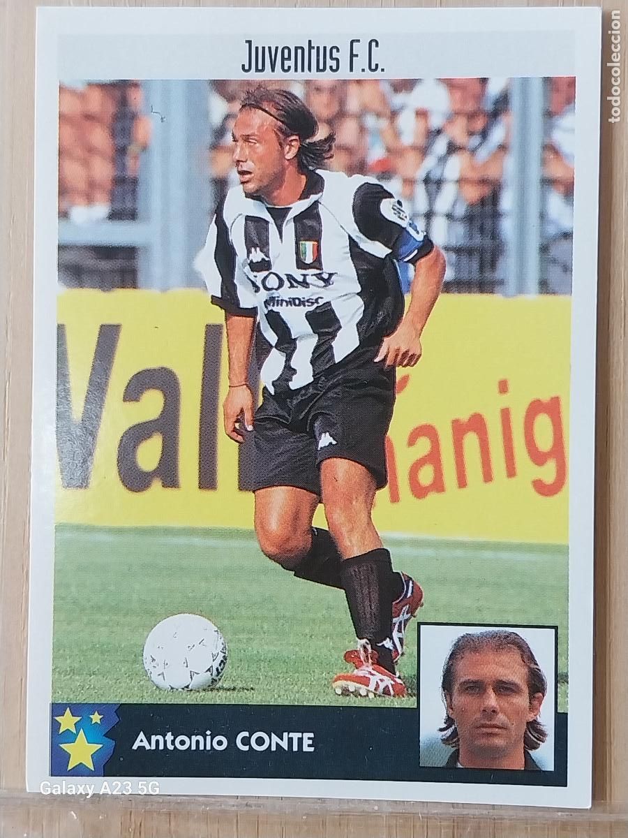 Coleccionismo cromos antiguos: CONTE JUVENTUS PANINI EQUIPOS EUROPA 97 98 CROMO 141 SIN PEGAR NUNCA A&Ntilde;O 1997