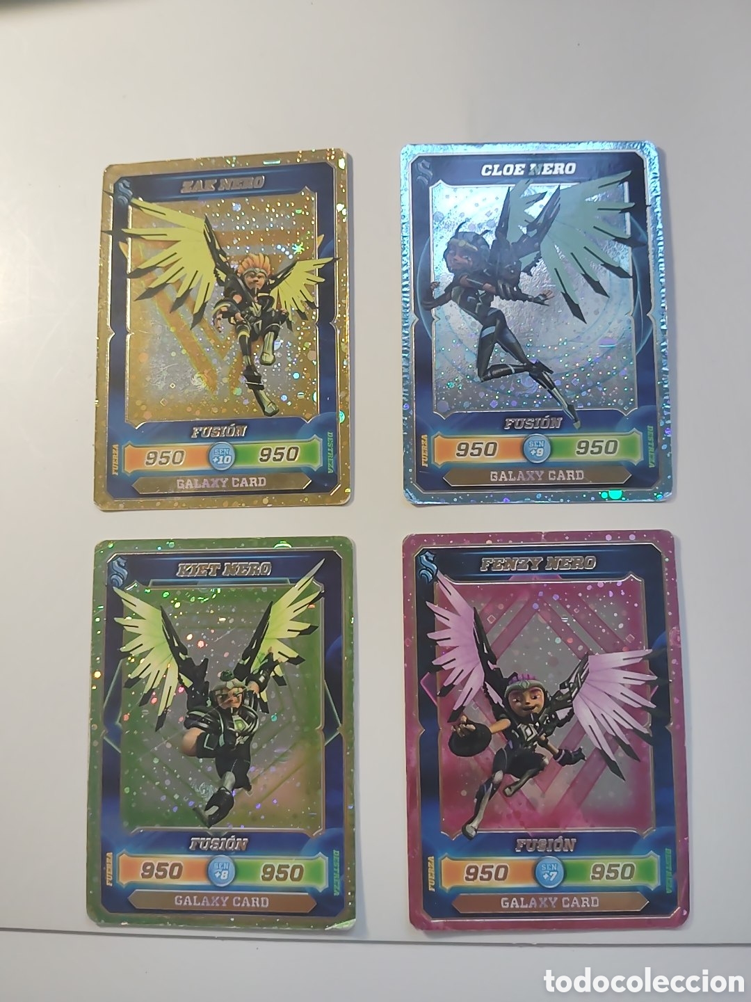 Colecionismo Cromos antigos: 4 cards desaf&iacute;o champions sendokai 2014 panini