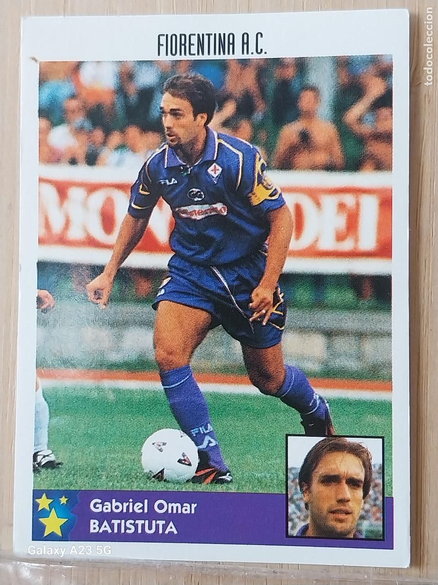 Colecionismo Cromos antigos: BATISTUTA FIORENTINA PANINI EQUIPOS EUROPA 97 98 CROMO 272 SIN PEGAR NUNCA A&Ntilde;O 1997