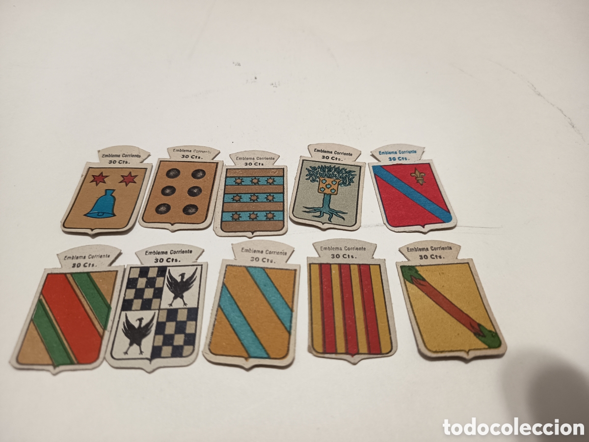 Colecionismo Cromos antigos: Lote emblema corriente 30 cts falange auxilio social